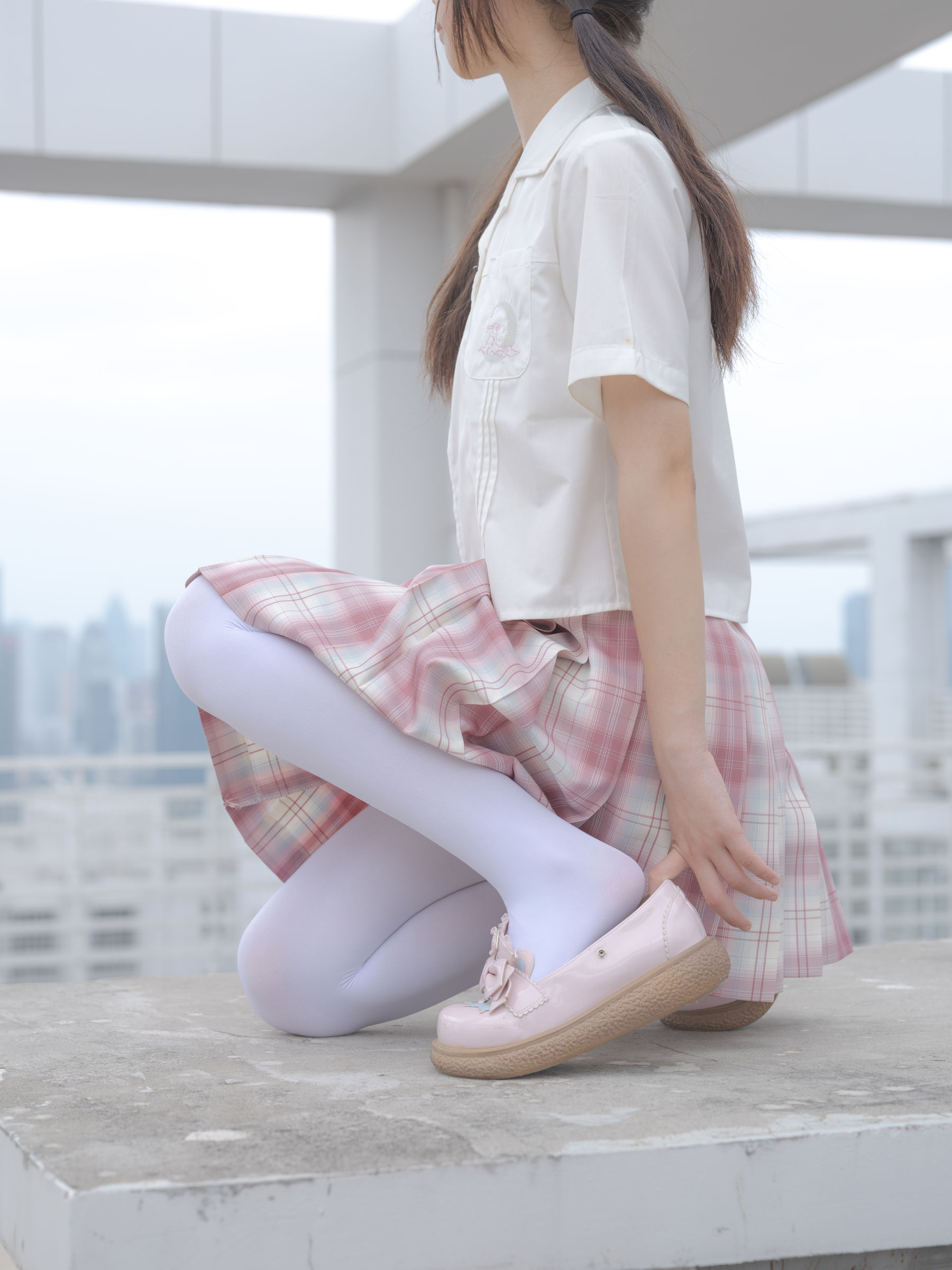 森萝财团写真 - 小圆 试拍 JKJK格子裙 80D  第19张