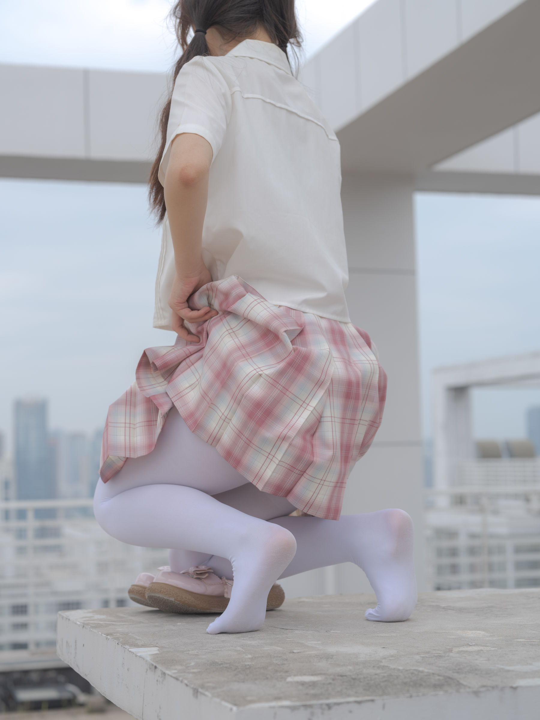 森萝财团写真 - 小圆 试拍 JKJK格子裙 80D  第45张