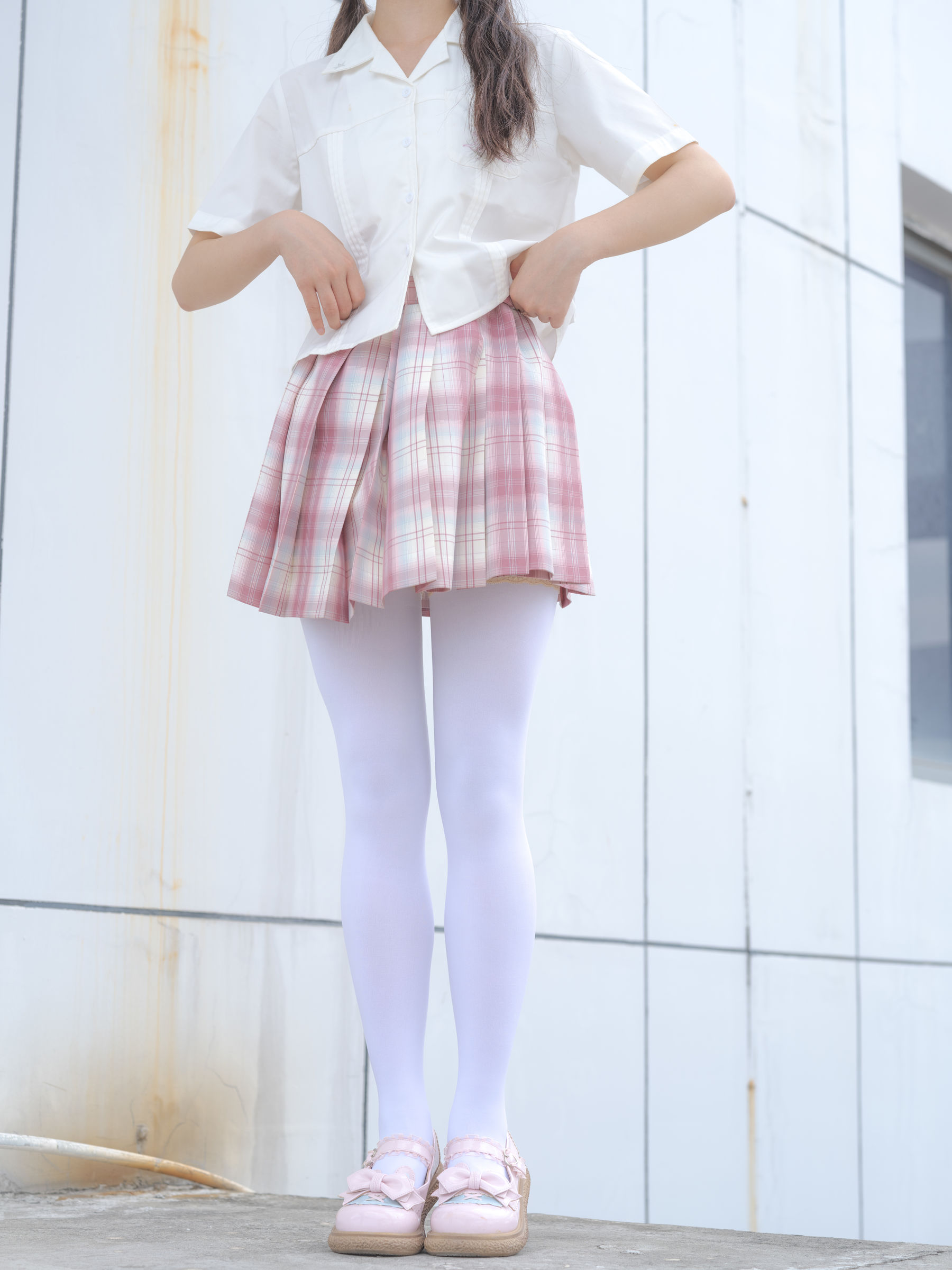 森萝财团写真 - 小圆 试拍 JKJK格子裙 80D  第2张