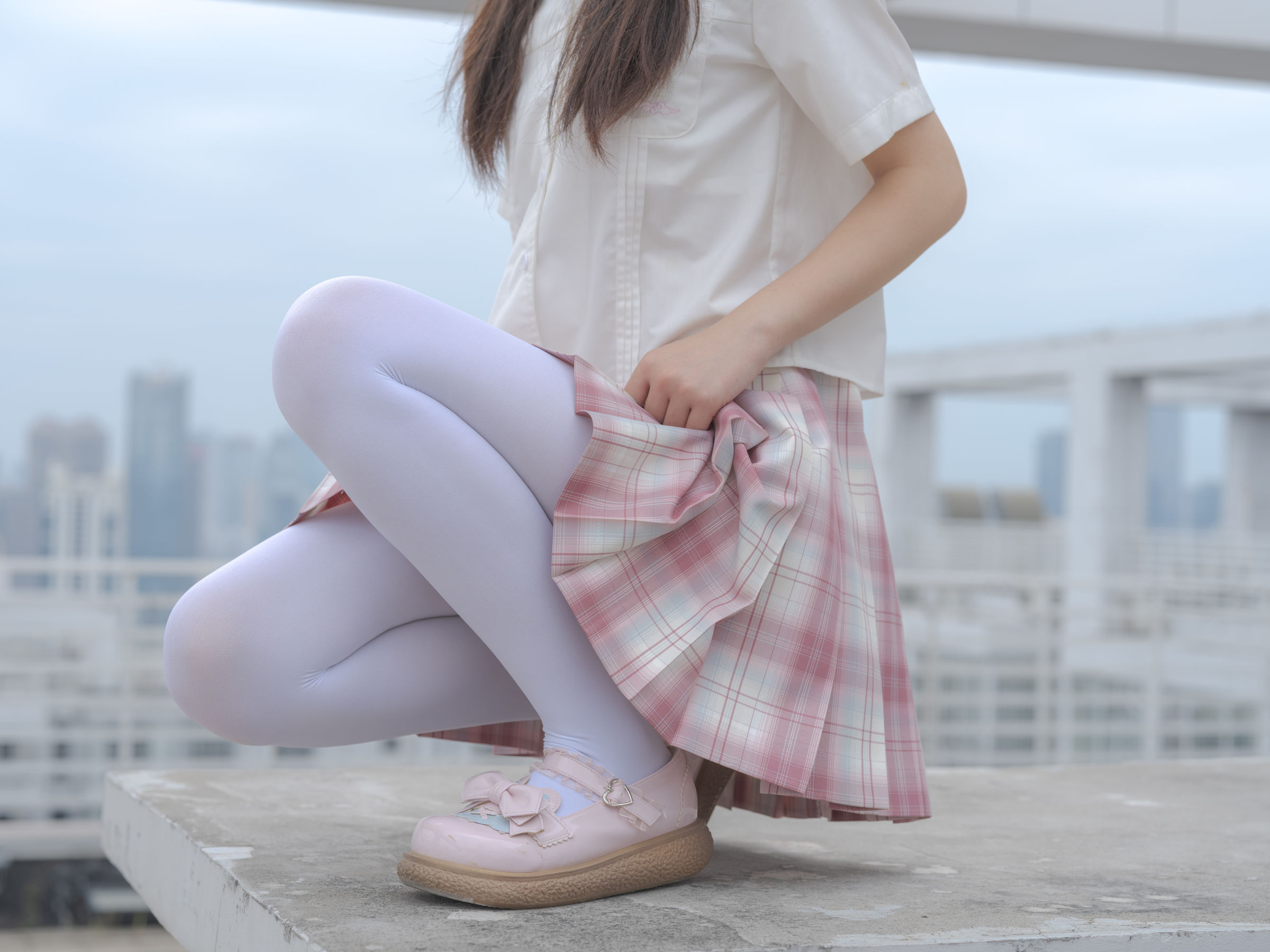 森萝财团写真 - 小圆 试拍 JKJK格子裙 80D  第34张