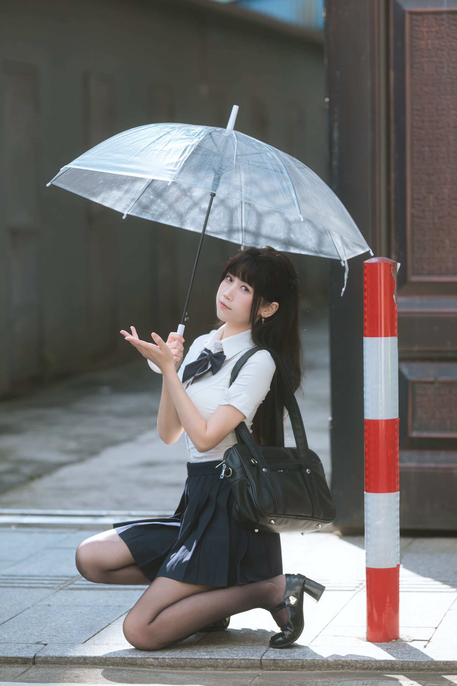 微博人气Coser 不呆猫 - JK学妹户外