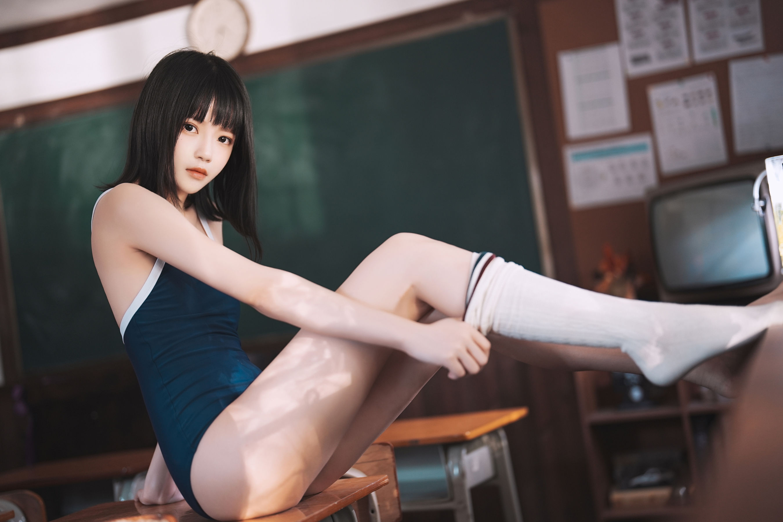 桜桃喵 - 教室死库水  第22张